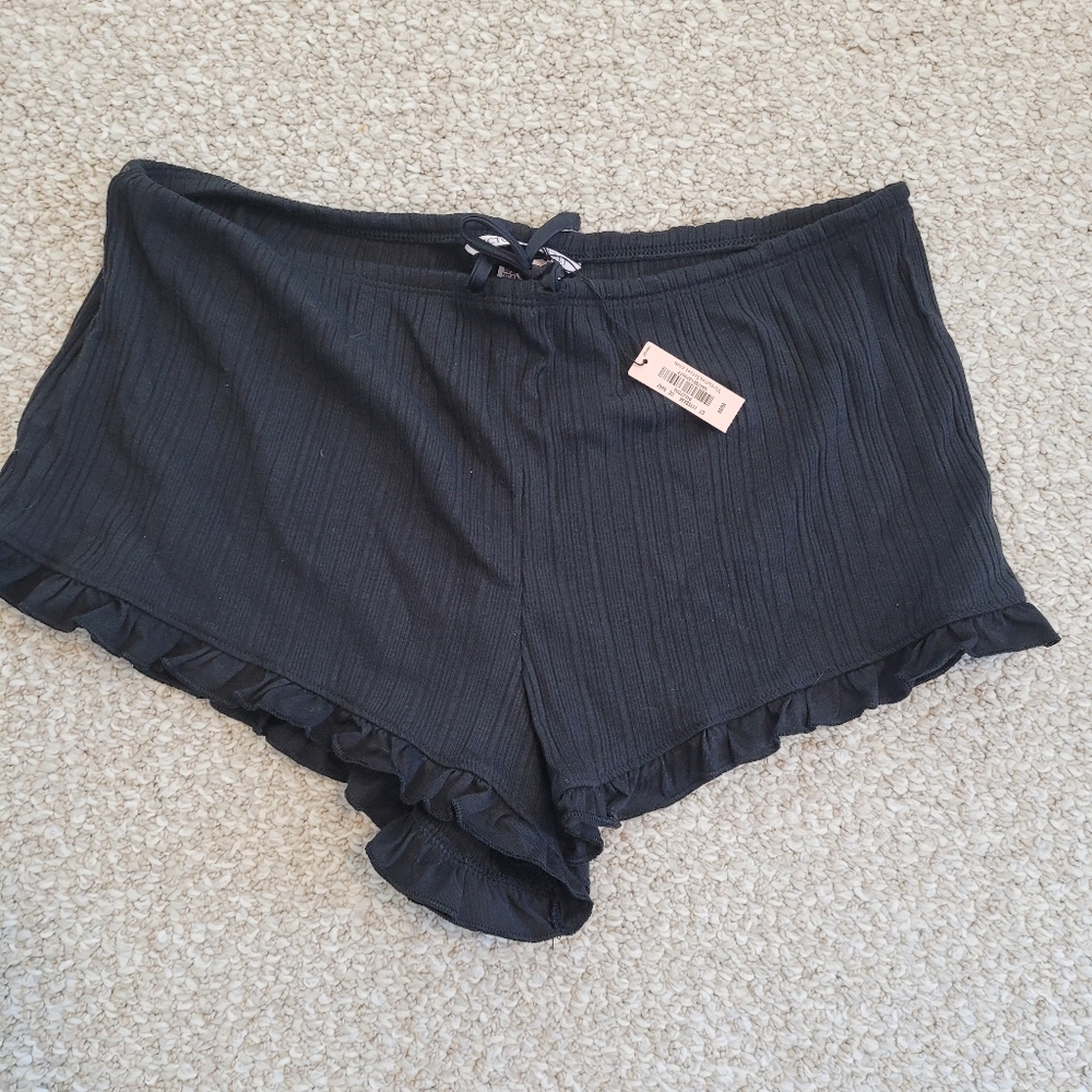 Victoria's Secret Black Ribbed Shorts
